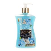 مایع دستشویی صدفی آبی 450 گرمی اکتیو (حاوی پروتئین سویا)