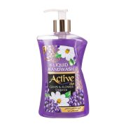 مایع دستشویی صدفی بنفش 450 گرمی اکتیو (حاوی پروتئین سویا)