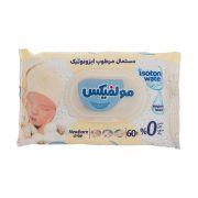 دستمال مرطوب ایزوتونیک نوزادی 60 عددی مولفیکس