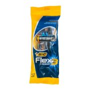 خود تراش سه لبه مردانه مدل Flex 3 (3 عددی) بیک