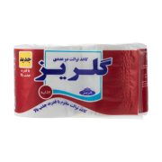 دستمال توالت  دلفی 2 قلو سفید  گلریز