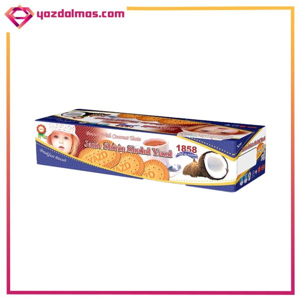 بیسکویت خانواده طعم دار نارگیلی جام شیرین شهد یزد